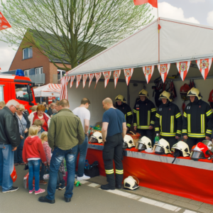 Stand der Feuerwehr auf dem Maimarkt in Wevelinghoven